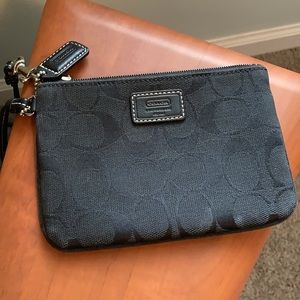 Classic Black Coach Wristlet